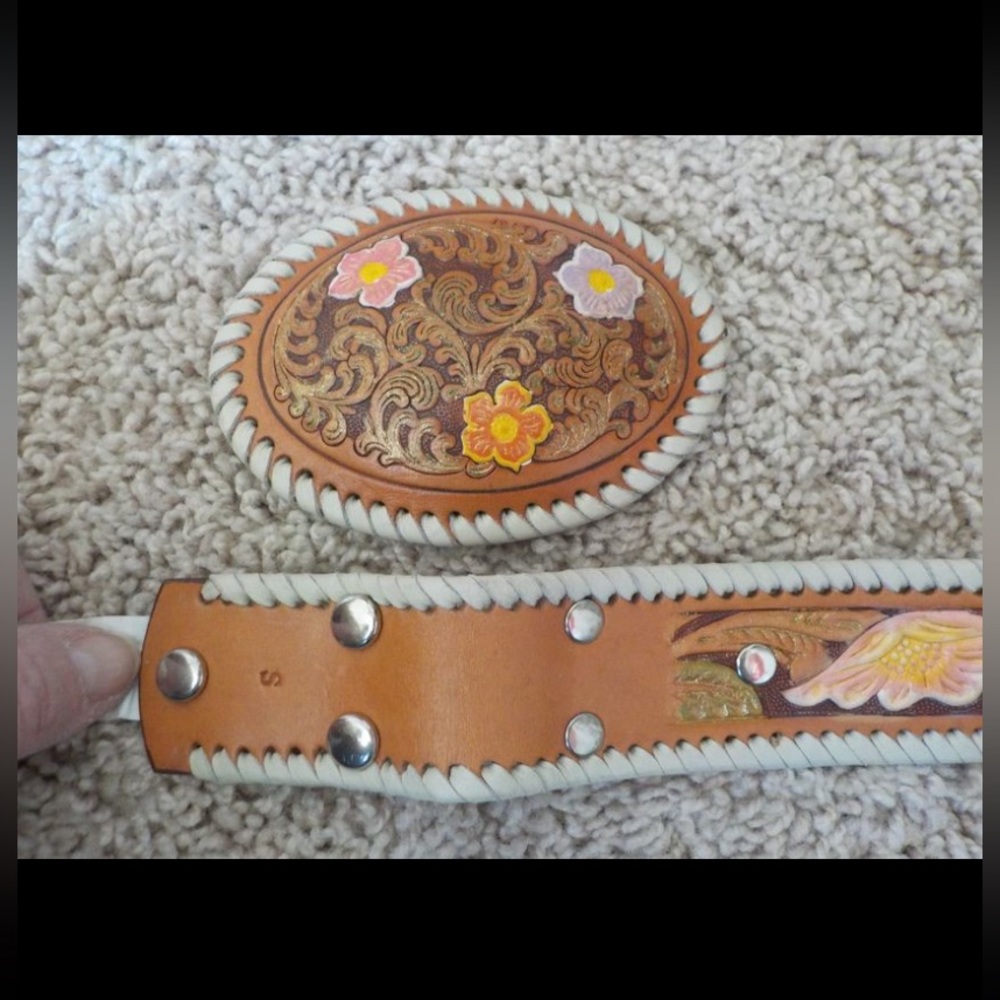 Handmade Leather Belt & Removable Belt Buckle